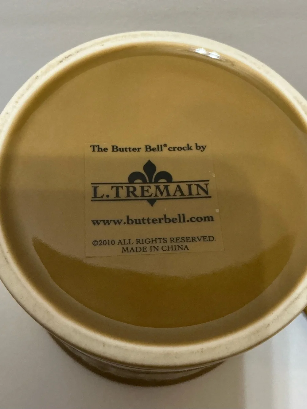 L Tremain The Original Butter Bell Crock Antique Collection Sienna Brown Mocha